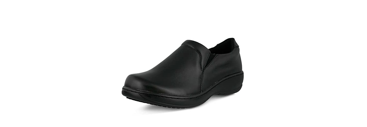 Женские туфли Spring Step Professional Woolin Leather Slip-On Work Loafer with Removable Insole and Padded Collar, цвет: Чёрный — фото 1
