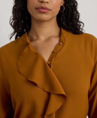 Plus Size Ruffle Trimmed Tunic Top