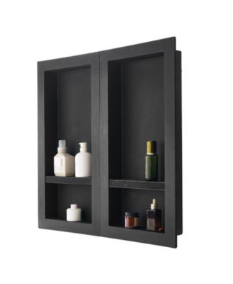 Wall-Mounted Recessed Shower Niche Shelf for Organized Bathroom Storage