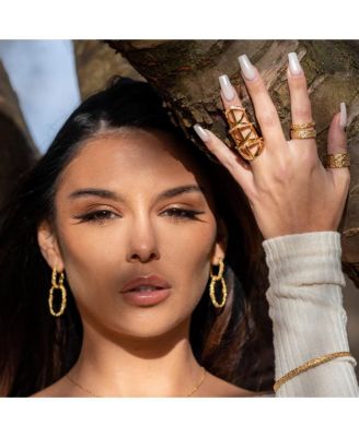 Art Deco Armour Ring in Gold Vermeil