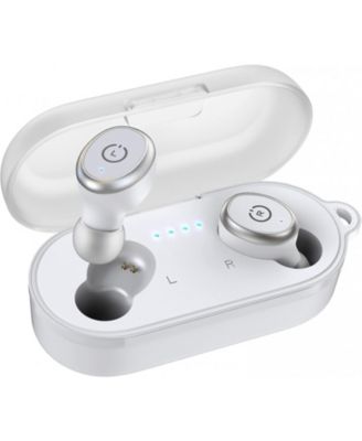 T10S Bluetooth Wireless Earbuds, Waterproof, Touch Controls with Wireless Charging Case - Blue