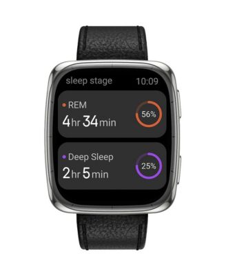Active 2 (Square) Smart Watch with Sapphire Glass, Heart Rate Tracking & 10-Day Battery – Black Leather