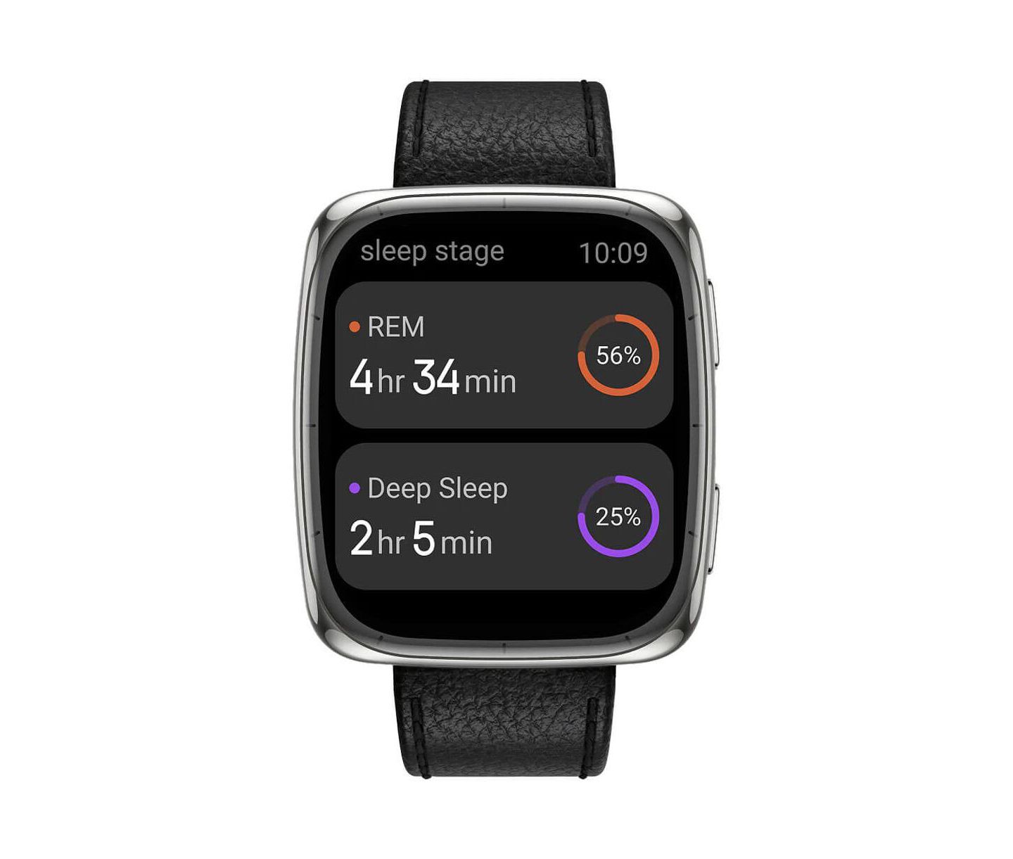 Часы Amazfit Active 2 (Square) Smart Watch with Sapphire Glass, Heart Rate Tracking & 10-Day Battery – Black Leather, цвет: Чёрный — фото 8