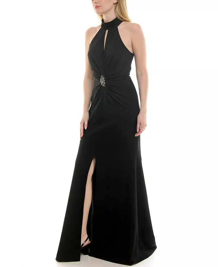 Women's Halter Neck Sleeveless Dress - thumbnail 3
