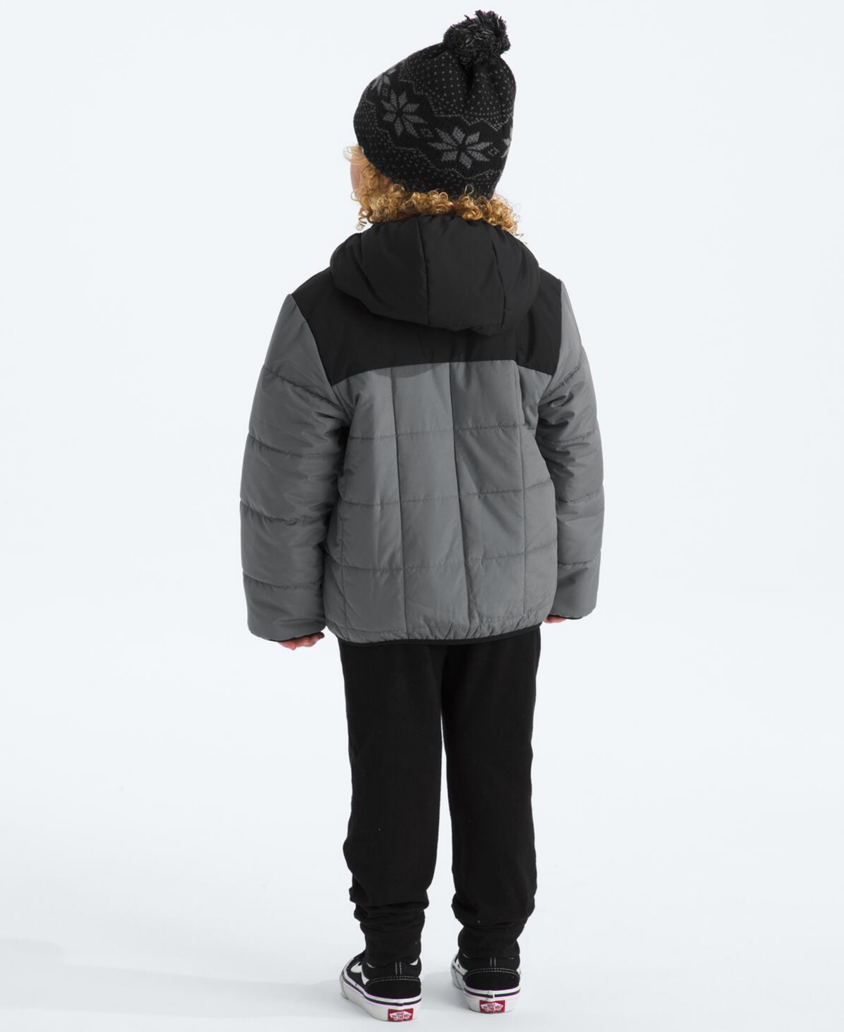 The North Face Boys 2t-7 Shasta Reversible Hooded Jacket In Gray