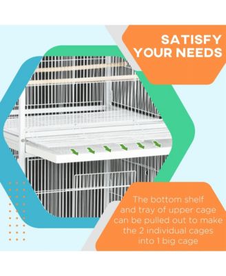 67" Bird Cage Feeder with Sd, Wheels, Accessories,