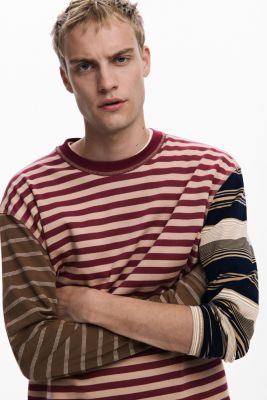 Men's Grunge striped T-shirt