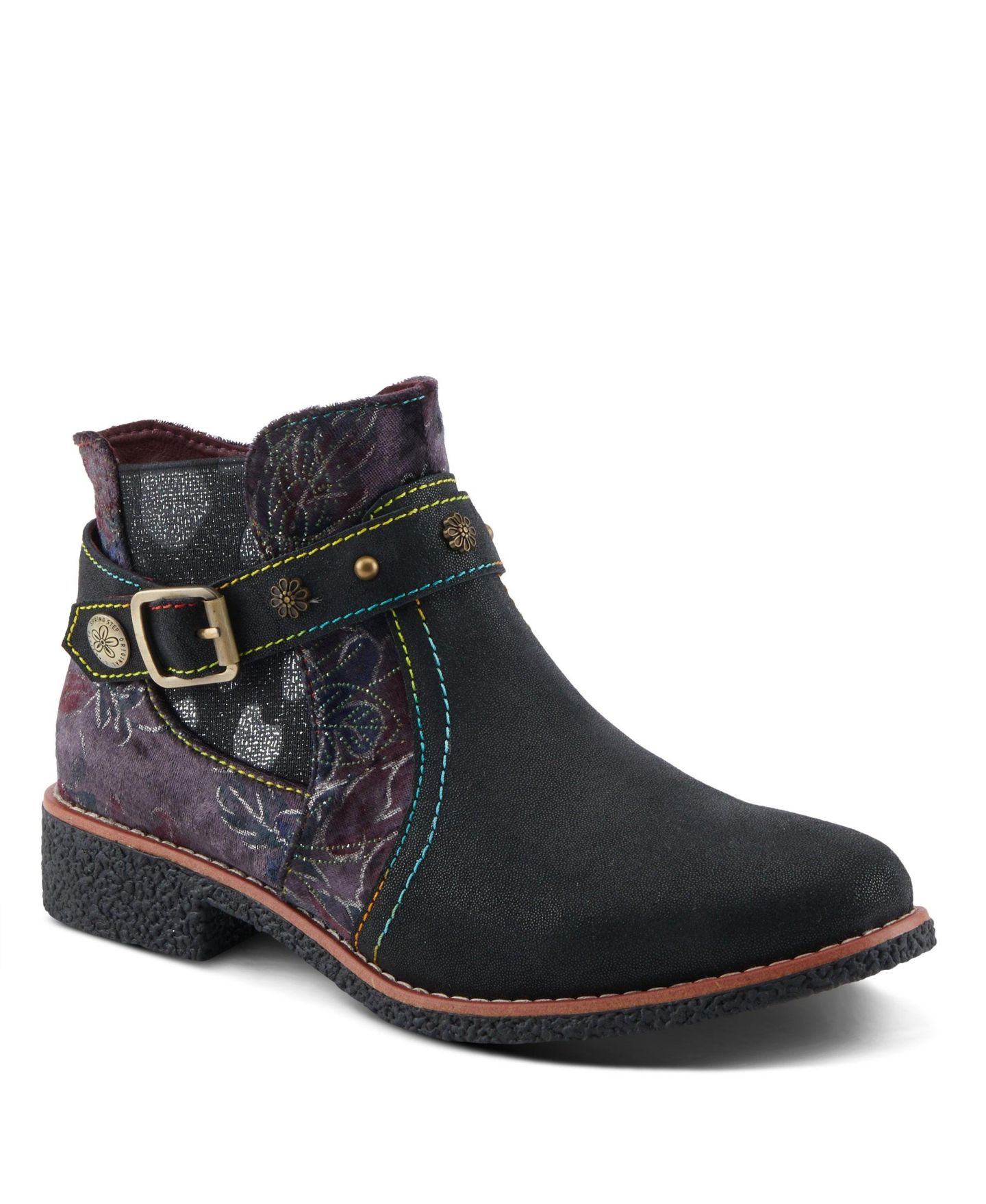 Женские ботинки L'Artiste Spring Step Airies Chelsea Boot with Suede Upper, цвет: Чёрный металлик — фото 1
