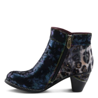 Spring Step Dessalynn Heeled Bootie with Suede Velvet Upper