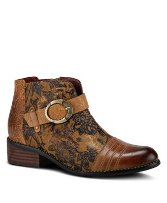 Spring Step Georgiana Bootie with Hand-Painted Design