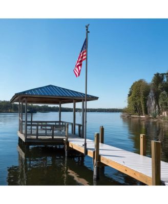 Universal Flag Pole Holder Deck Mount Bracket for Outside Fit 1" to 2 3/8" Pole