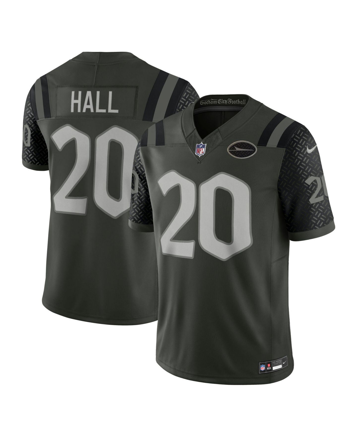 Мужской топ Nike Breece Hall Green New York Jets NFL Rivalry Limited Jersey — фото 1