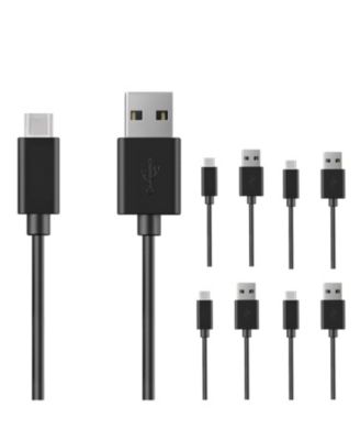 USB to USB C Cable 5PCS 65W Fast Charging w Data Transfer Durable Black Type C Cords - TYPE C BLACK