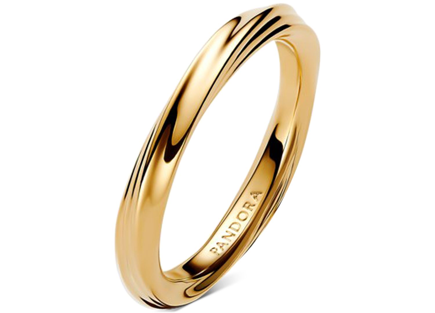 Twisted 14K Gold Plated Band Ring