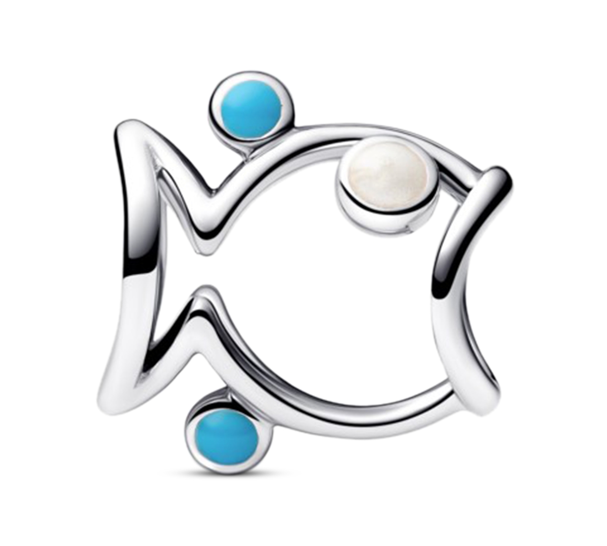 Pandora Openwork Fish Charms In White