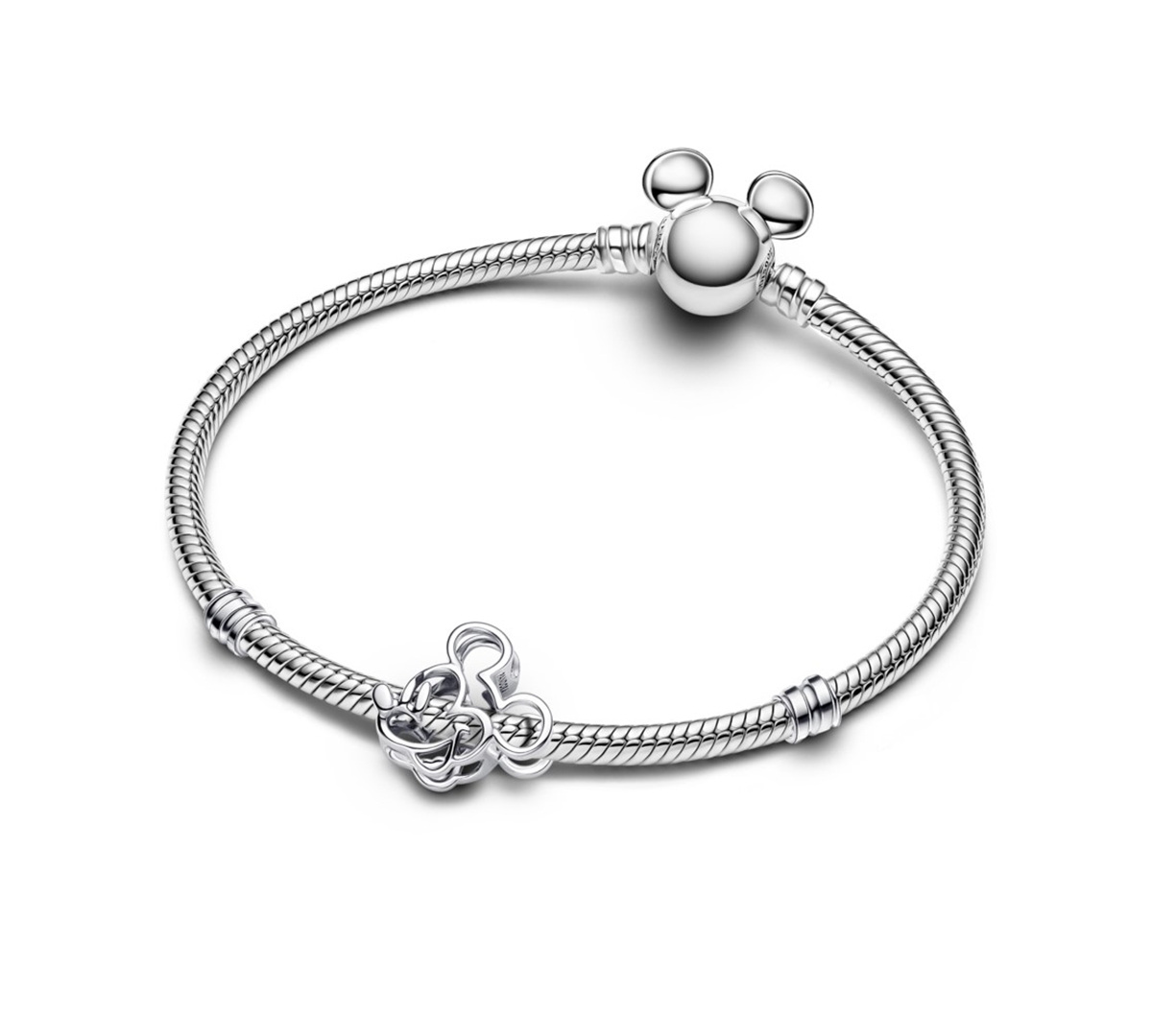 Pandora Disney Mickey Mouse Openwork Charms In White