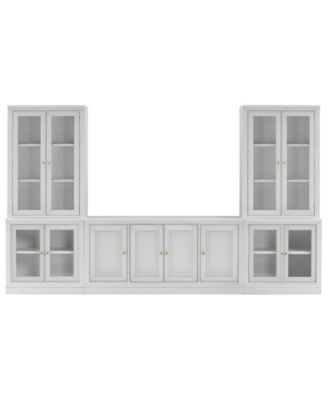 Amren 65" Wood 4 Door Console with Door Hutches and 2 Door Bases