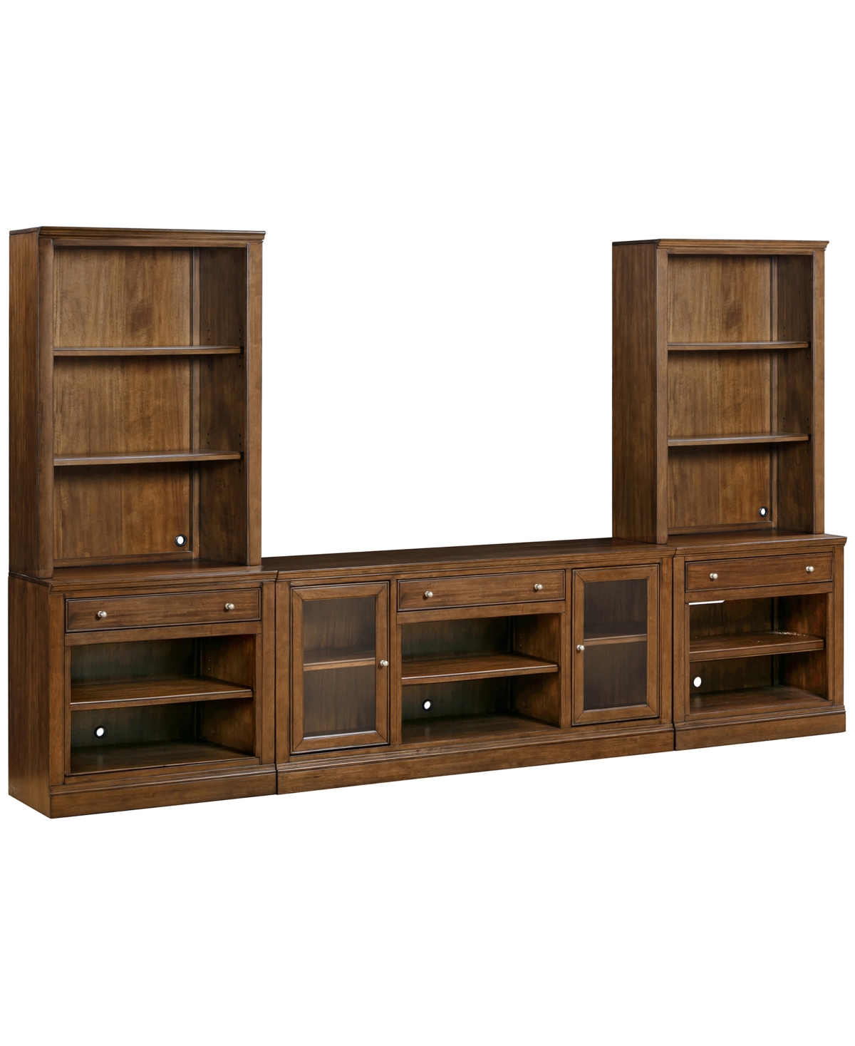 Macy's Amren 65" 2 Door Console With Open Hutches And Open Bases In Brown