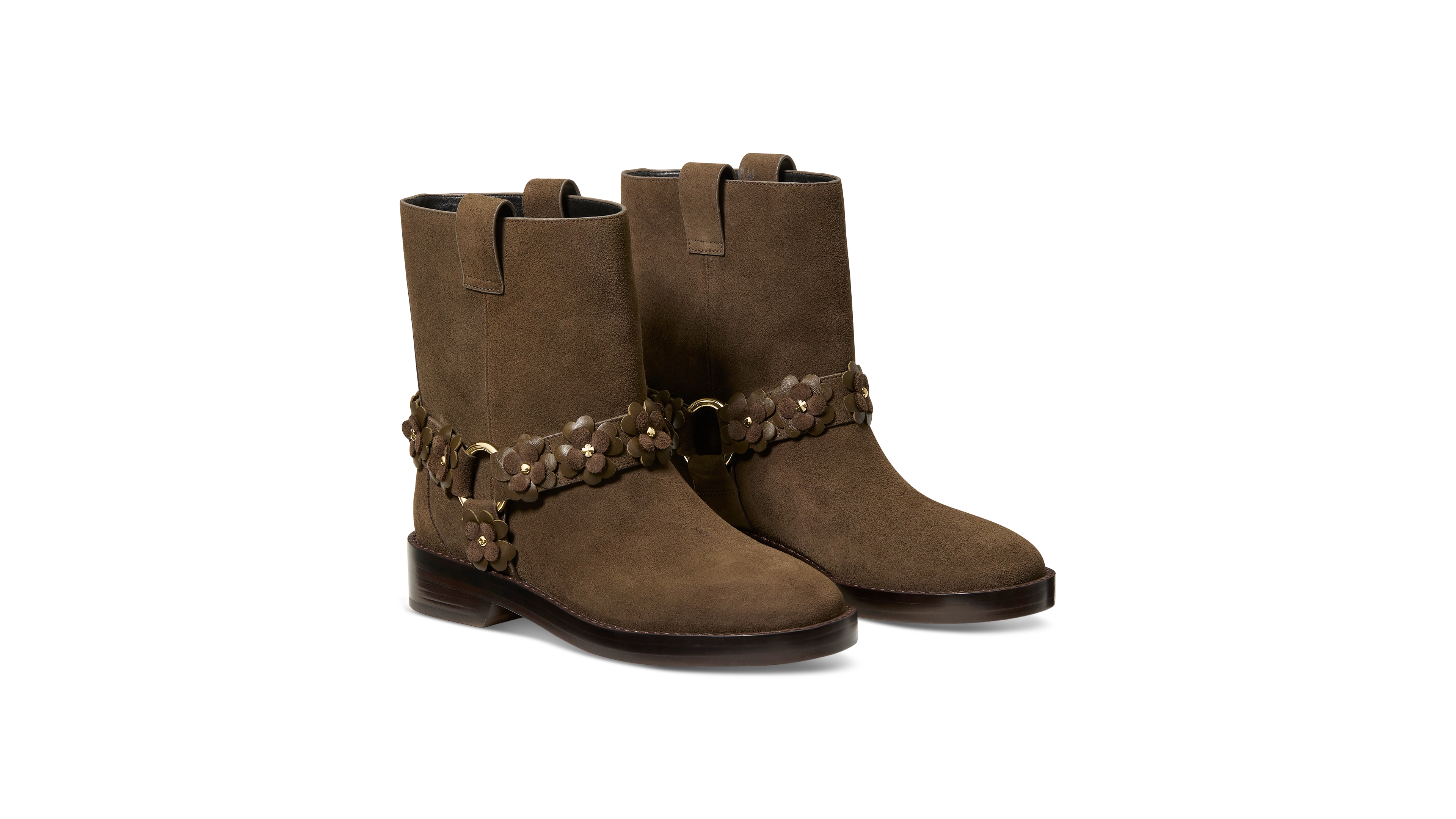 kate spade new york Women's Spade Flower Garden Suede Moto Boots