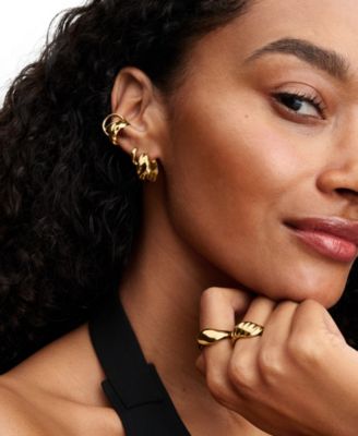 Rippled Hoop Earrings