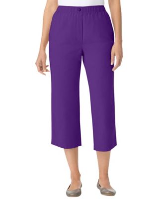 Women's Within 7-Day Elastic-Waist Pull-On Cotton Denim Capri Jeans