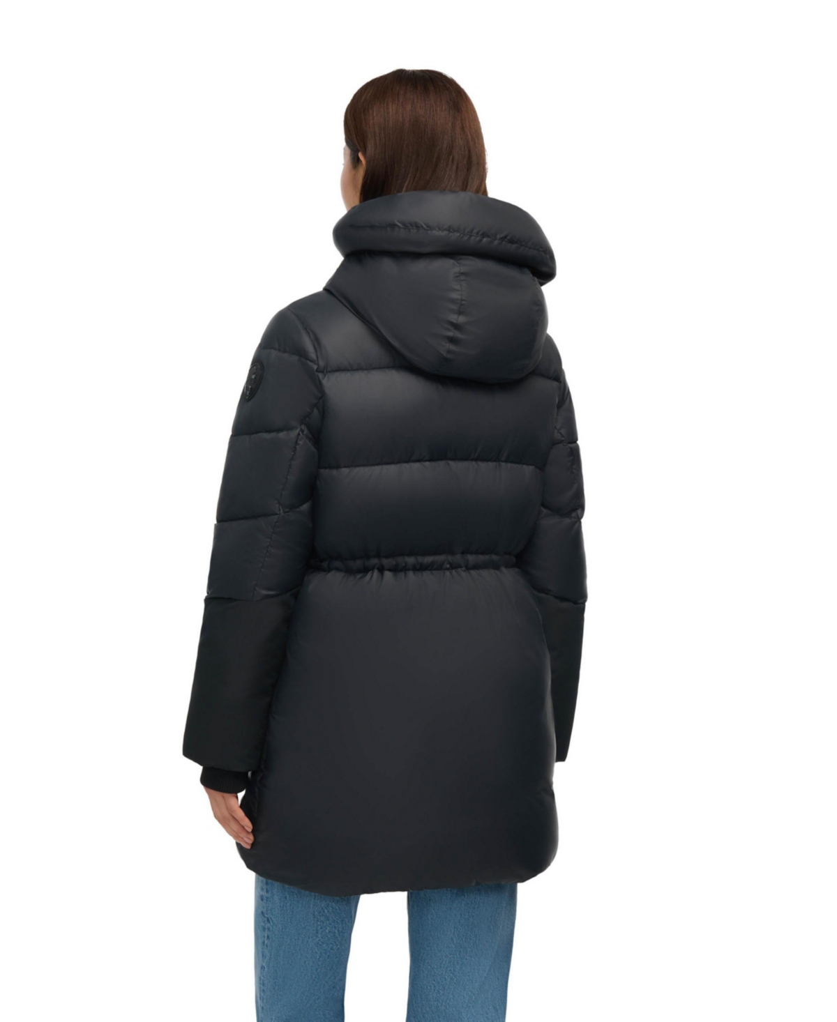 Pajar Heirani Mid-length Quilted Parka Puffer With Oversized Hood In Animal Print