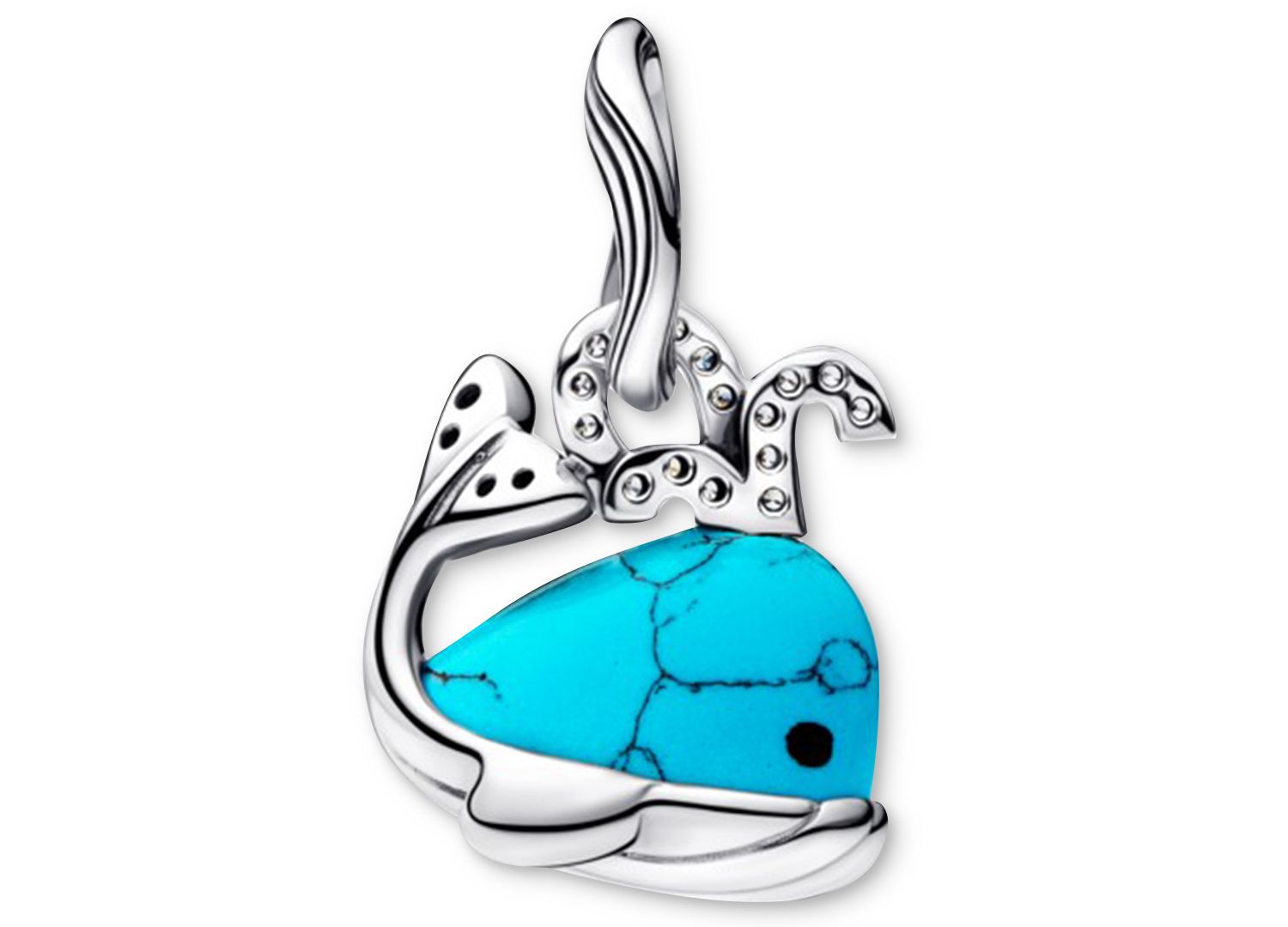 Turquoise Whale Dangle Charms