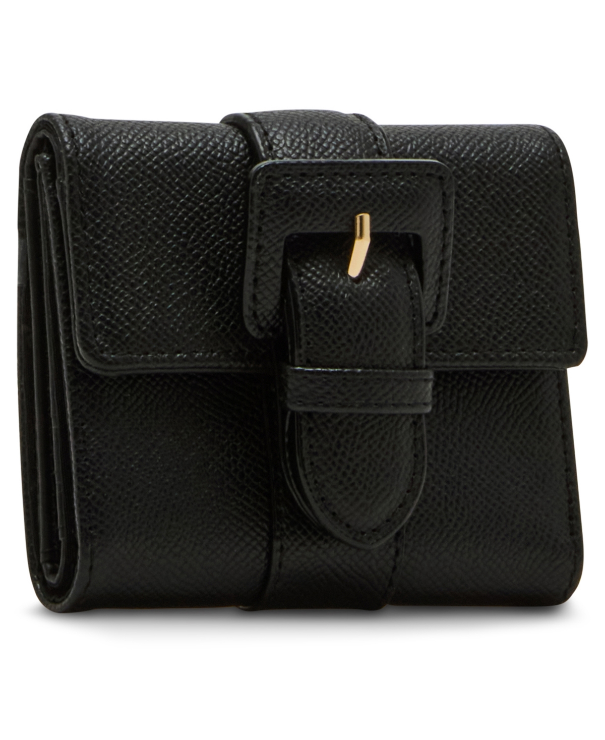 Anne Klein Covered Buckle Flap Wallet Gift Set In Black