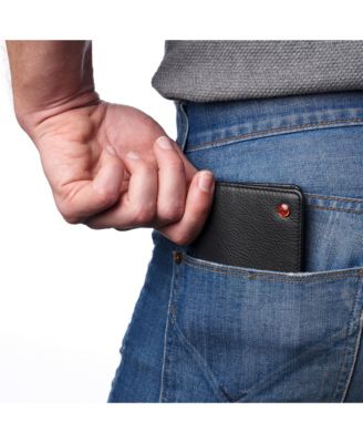 Mens Commuter RFID Bifold Wallet 2 ID Windows Divided Bill Section