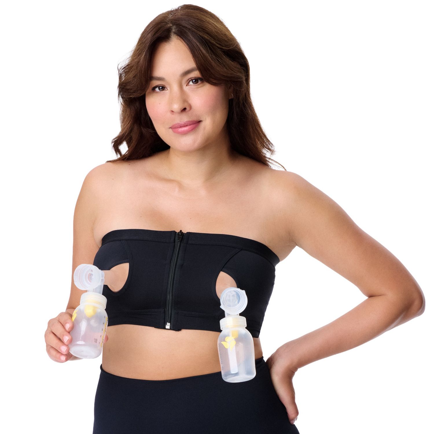 Maternity Motherhood Seamless Front Close Nursing and Hands-Free Pumping Bandeau Bra