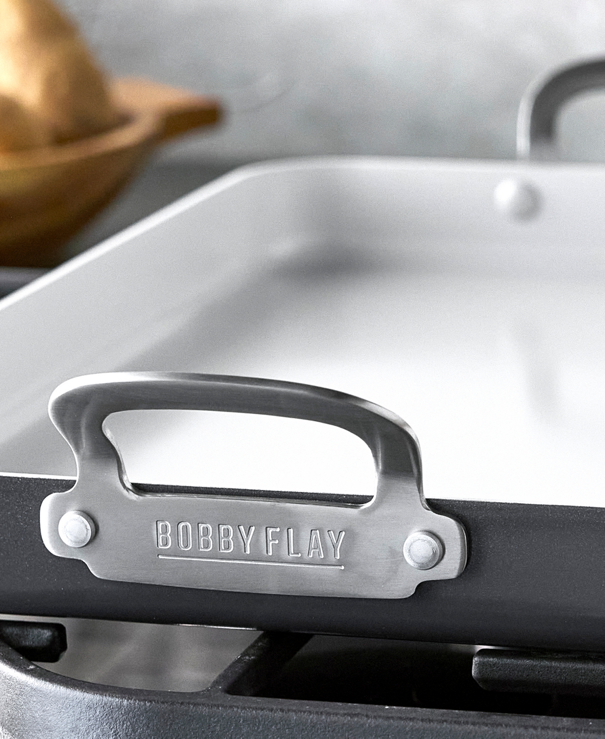 Greenpan Bobby Flay Ceramic Nonstick Double 11" Burner Griddle In Gray