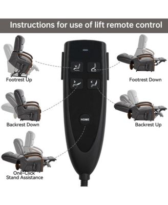 Lift Chair Dual Motor Infinite Position Recliners Up to 350 LBS with Solid Wood Armrests and Heat Massage