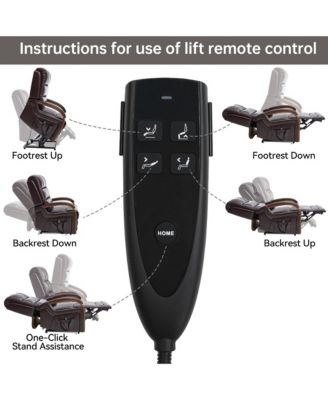 Lift Chair Dual Motor Infinite Position Recliners Up to 350 LBS with Solid Wood Armrests and Heat Massage