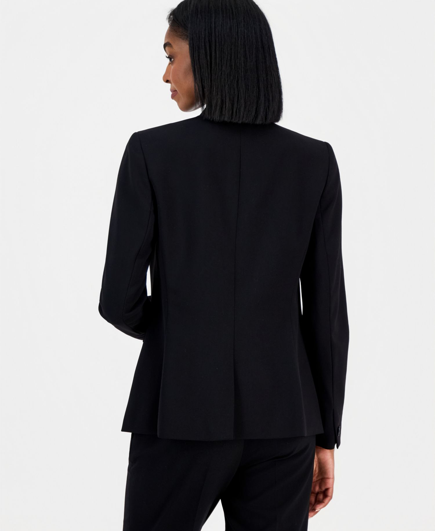 Women's Bi-Stretch Collarless Open-Front Blazer