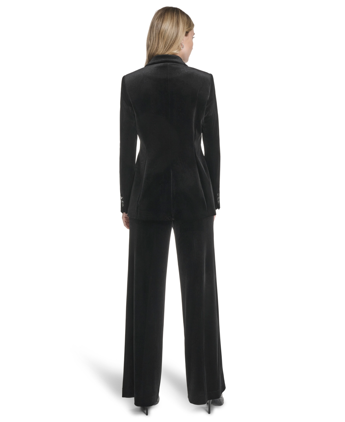 Calvin Klein Petite One-button Jacket In Black