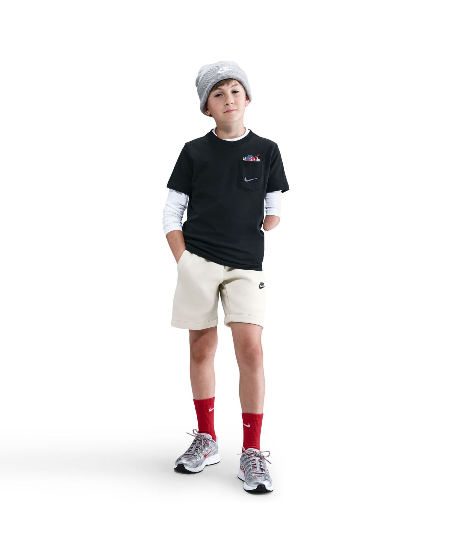 Sportswear Big Boys Cotton Pocket Graphic T-Shirt