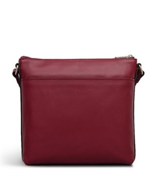 Pockets Mini Leather Ziptop Crossbody Bag