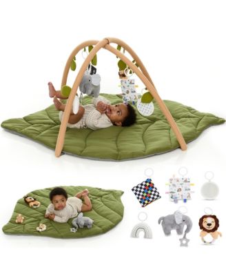Baby Activity Gym – Sensory Play Mat with Hanging Toys for Sight, Touch & Sound – Portable & Easy Setup for Indoor or Outdoor Baby Play