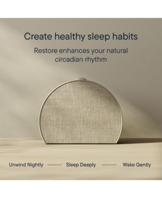 Restore 3 Sunrise Alarm Clock, Sound Machine, Smart Light (Greige) - White Noise, Screen-Free Sleep Routine