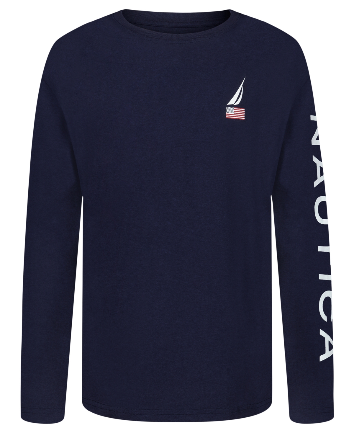 Nautica Toddler And Little Boys 2t-7 Usa J-class Printed Sleeve T-shirt In Blue