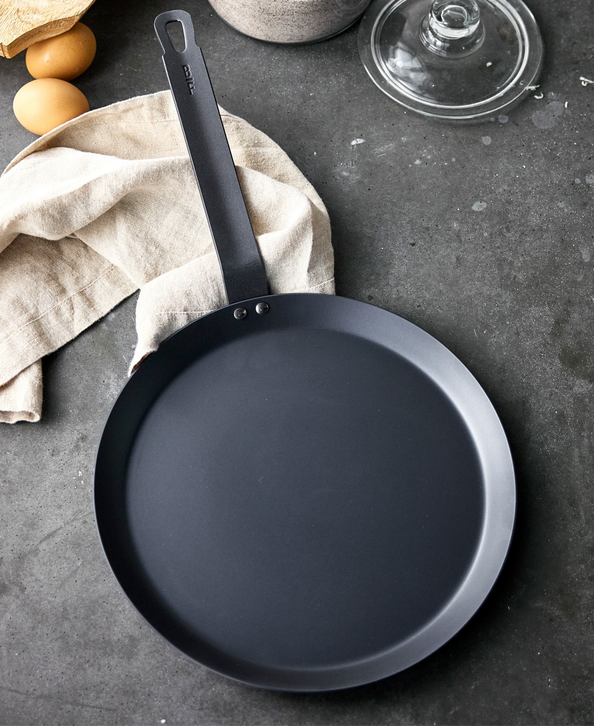 Greenpan Bobby Flay Carbon Steel 11" Crepe Pan In Black