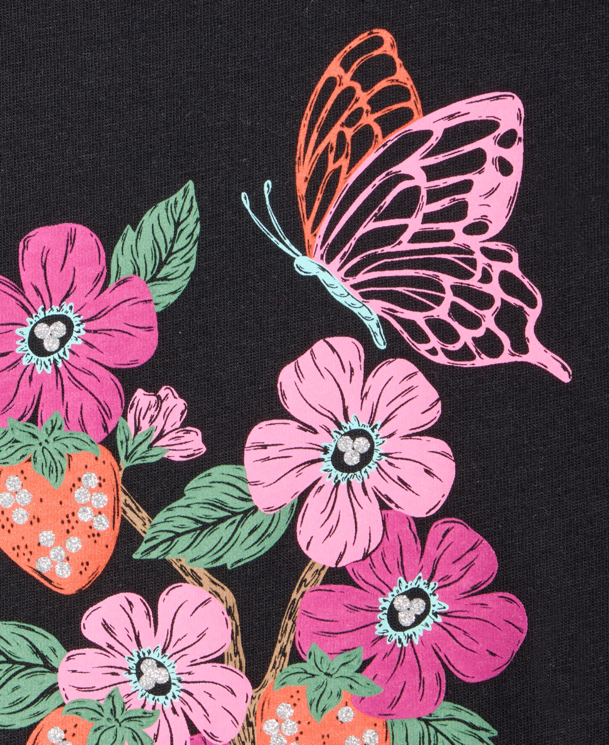 Epic Threads Girls 5-20 Floral Graphic Print Short-sleeve T-shirt, Macy's Exclusive In Black