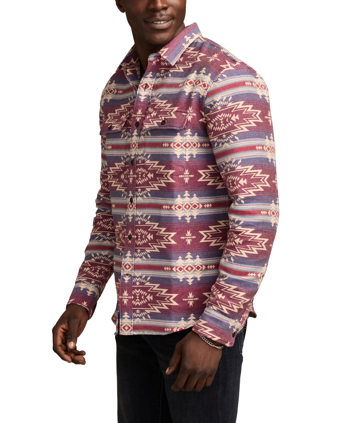 Lucky Brand Men's Long Sleeves Jacquard Humboldt Shirt