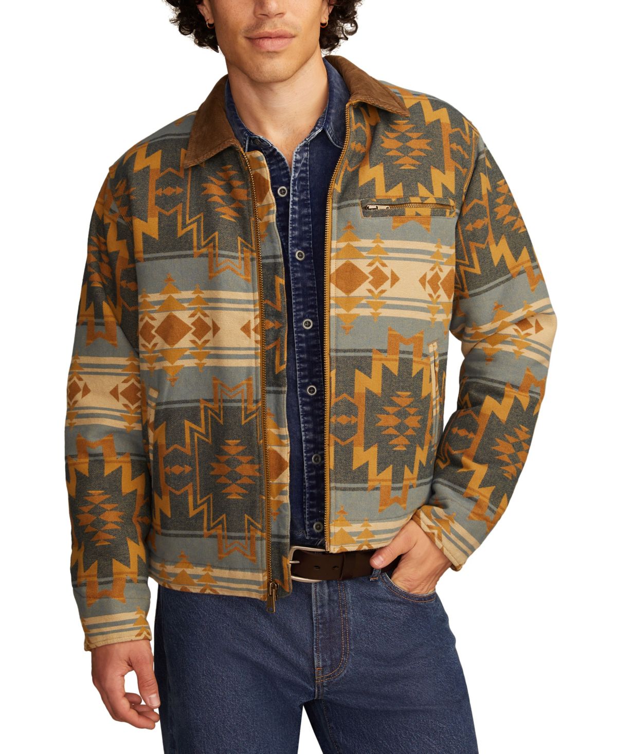 Мужская жаккардовая куртка-одеяло