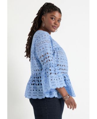 Women's June + Vie Flounce Peplum Top