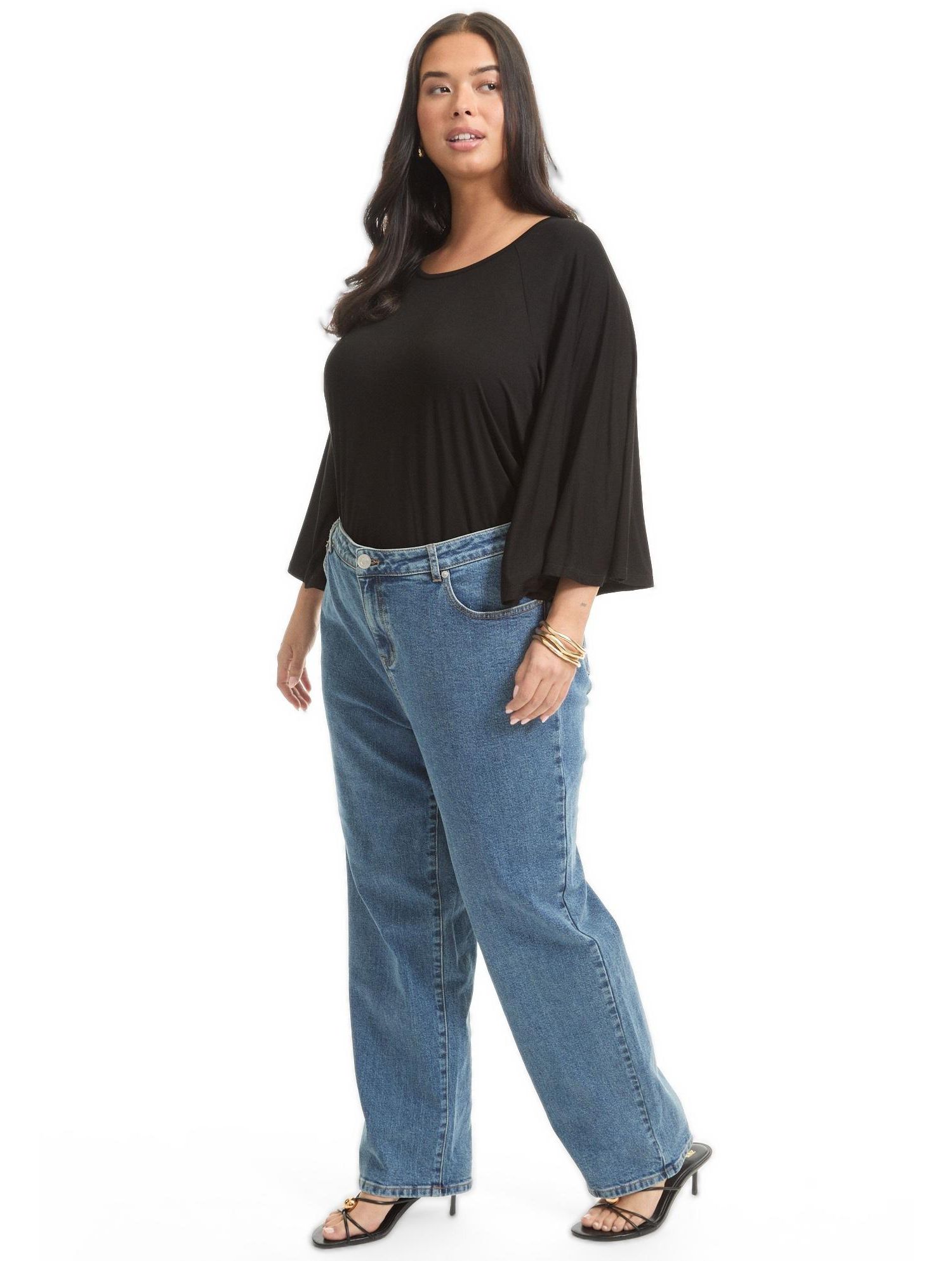 Women's June and Vie June Fit High-Rise Straight-Leg Stretch Jeans