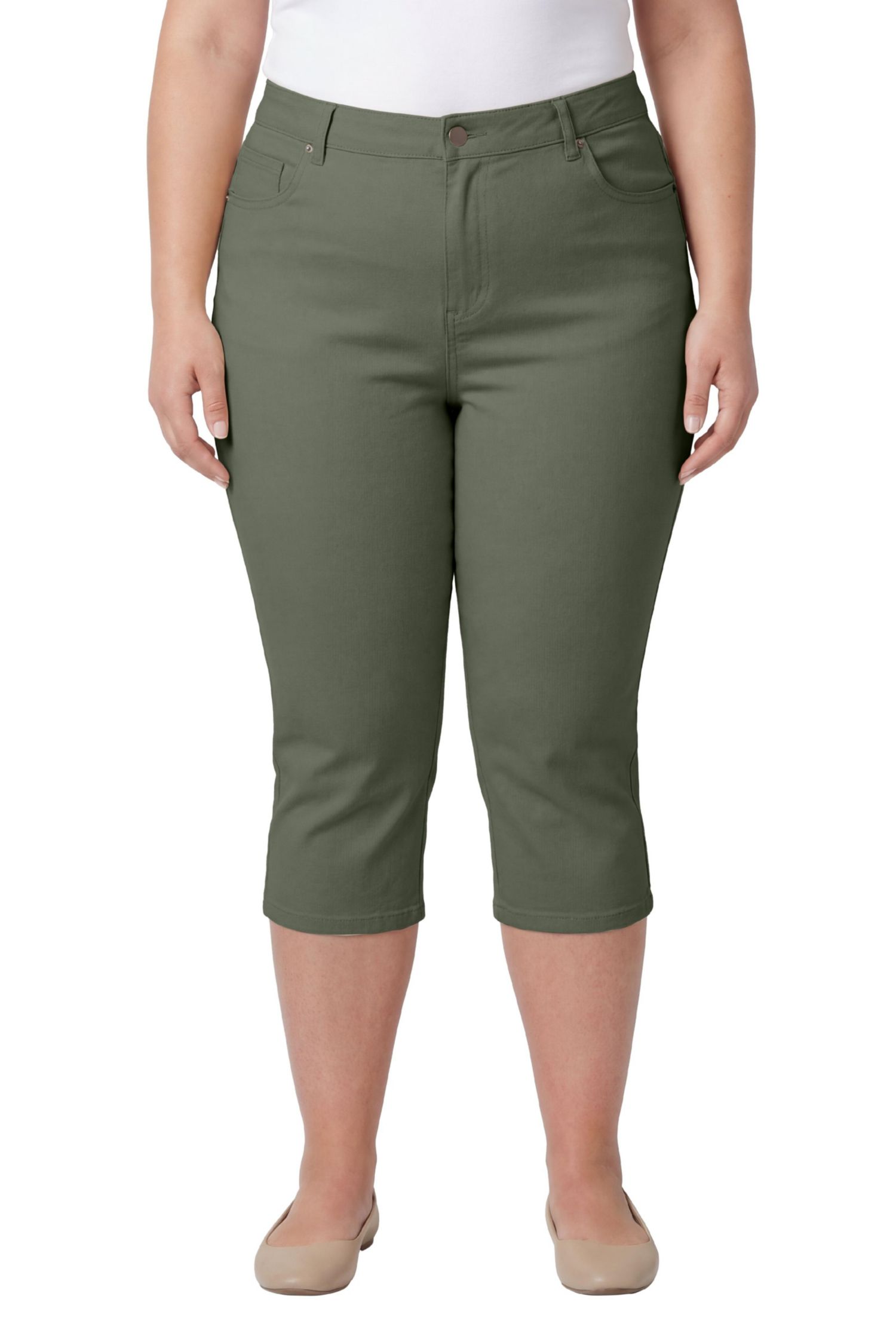 Women's Within Stretch Denim Five-Pocket Capri Jeans