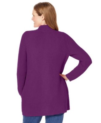Women's Within Zip Front Shaker Cardigan