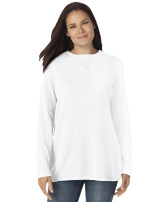 Plus Size Within Ultra Soft Waffle Thermal Sweatshirt