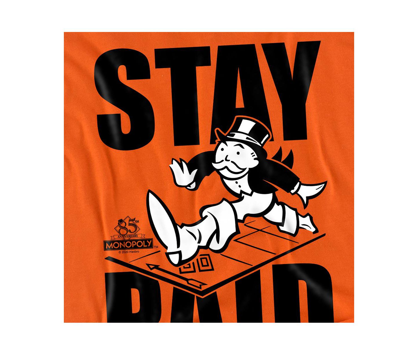 Мужская футболка Monopoly Big & Tall Stay Paid, цвет: Оранжевый — фото 2